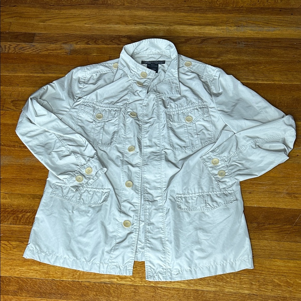 Kenneth Cole New York Cream Button-Up Jacket